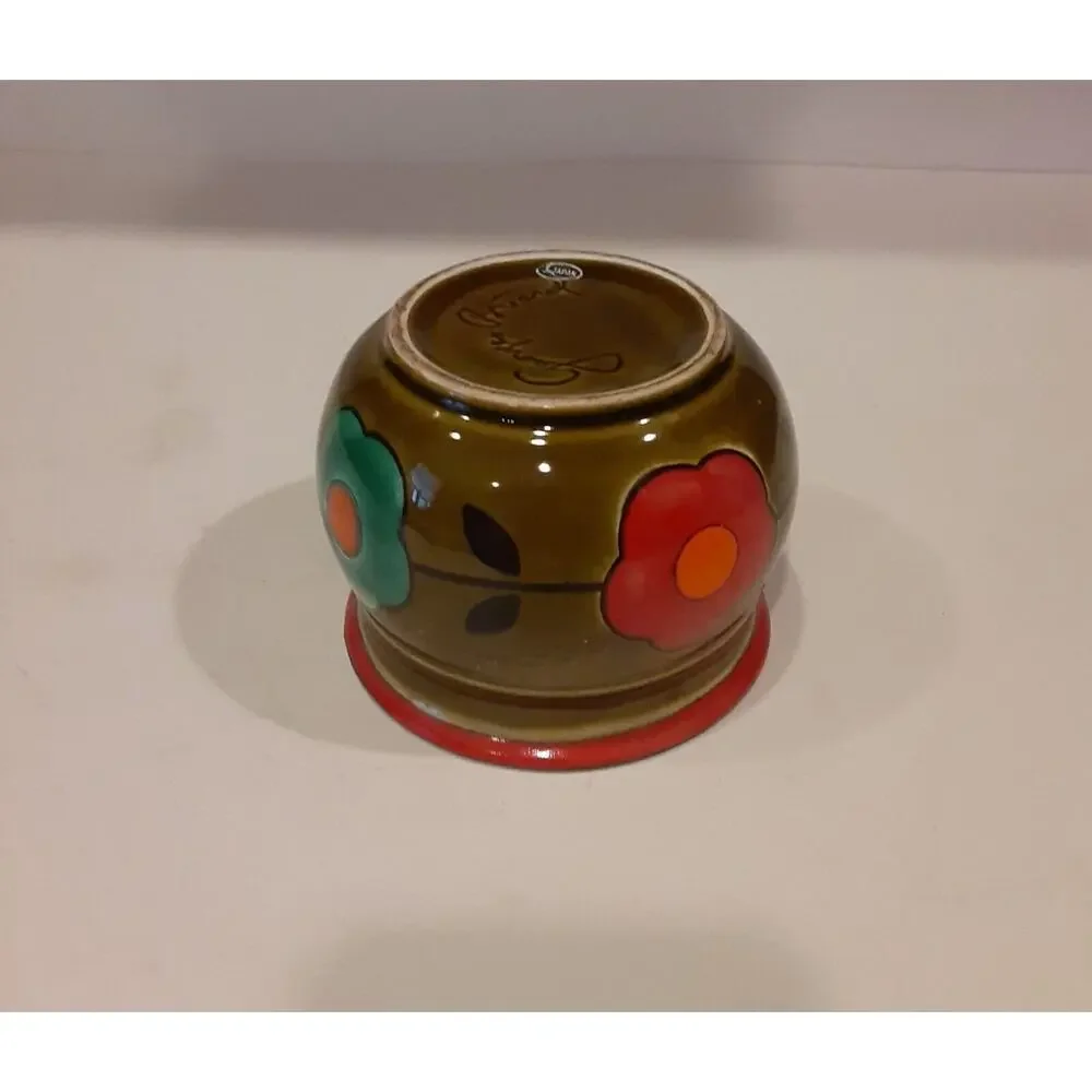 Georges Briard Vintage MCM Sugar Bowl w/lid Flaw Great Decor